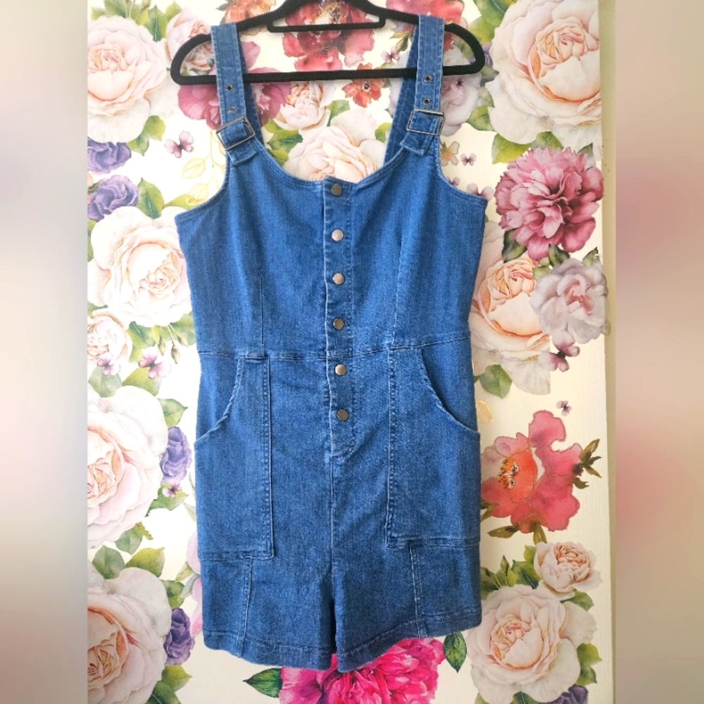 Blāshe Jean Romper Shorts